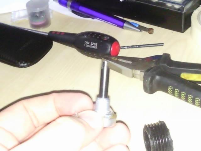 I ended up with something like this: Once everything's set, trim the shaft of the potentiometer to fit your