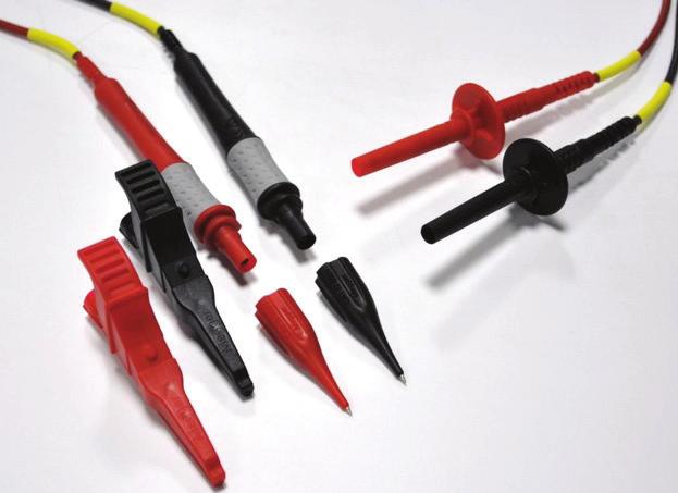 Cable insulation rating: 5 kv or 10 kv dc Cable type: flexible screened PVC Note: Screened test leads are an important accessory for those working in high noise environments, and/ or locations where
