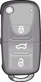 Entry and start authorisation Ignition key with radio-wave remote control The radio-wave remote control functions in the usual way: to unlock the vehicle door, the unlock