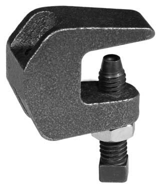 beam clamps Fig. 92 Universal C-type Clamp (Standard Throat) Size Range: 3 8" and 1 2" Material: Ductile iron, hardened steel cup point set screw and locknut.