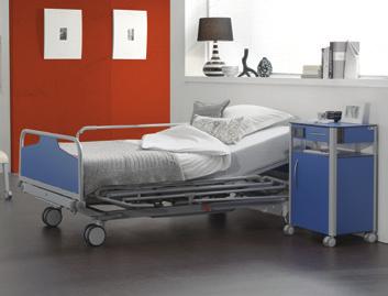 With an adjustable mattress platform, it is possible to narrow the bed from 1310mm to 1110mm or 910mm Integrated bed extension : A hospital bed has to fulfil everybody s wishes,