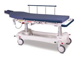 Patient Trolleys Contour Gynotec Aesthetically designed patient trolley specifically for gynaecology use Alloy and stainless steel construction for strength and excellent corrosion resistance Bolt