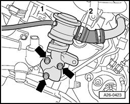 Page 25 of 26 26-64 Combination valve for secondary air inlet, removing and installing Removing - Remove