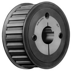 DYNA-SYNC Pulleys - L, H Dash 1 = Block, 2 = Web, 3 = Arm Letter F indicates pulley is flanged + Available from stock in Min. Plain Bore (MPB) only Max. bore is without keyway.