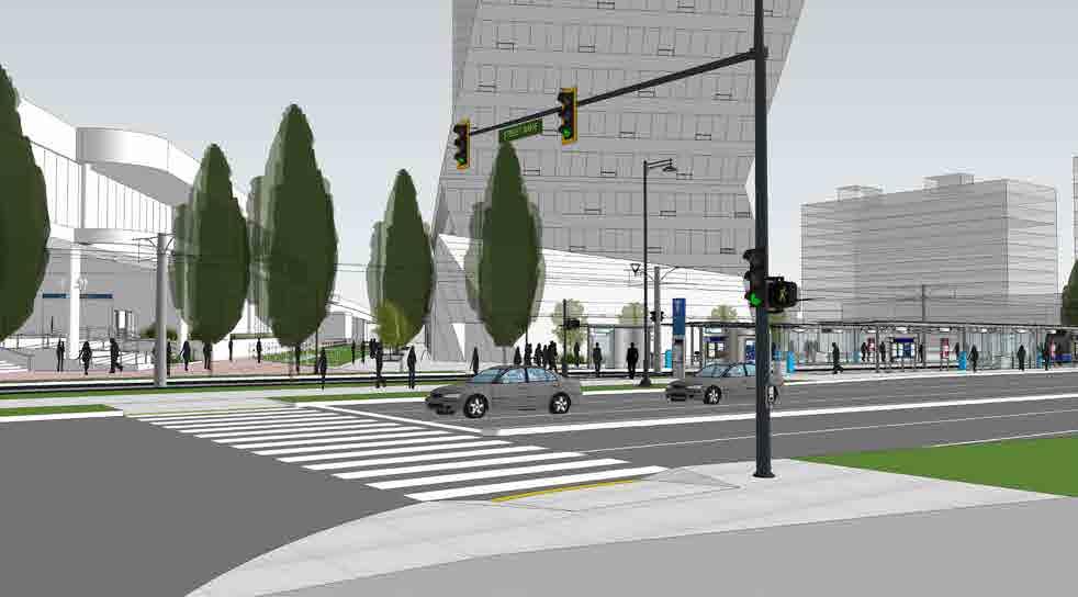 new pedestrian plazas to create safer, easier
