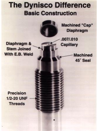 Transducer Basics Machined Cap Diaphragm Machined 45 degree angle sealing surface with precision