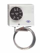 Thermostats Series TS1 Features Adjustable temperatures and differentials Chatter resistant contacts (bounce-free) High operational current, locked rotor max.