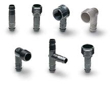 Spray Heads Spray Head Accessories SB Series Spiral Barb Fittings Easy twist-in insertion - No glue or clamps. Multiple barbs - No barb blow-out. Hard acetal thermoplastic - Sharper barbs.
