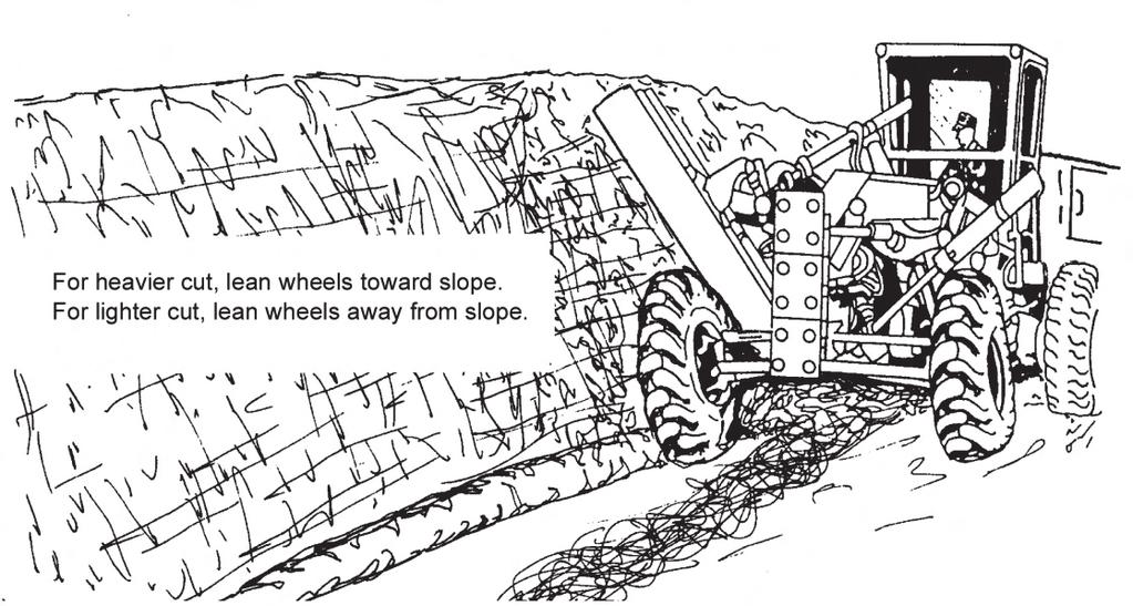 Chapter 4 Figure 4-6. Sloping a high bank EARTH- AND GRAVEL-ROAD MAINTENANCE LEVELING AND MAINTAINING SURFACES 4-14.