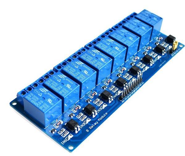 Handson Technology Data Specification 8 Channel 5V Optical Isolated Relay Module This is a LOW Level 5V 8-channel relay interface board, and each channel needs a 15-20mA driver current.