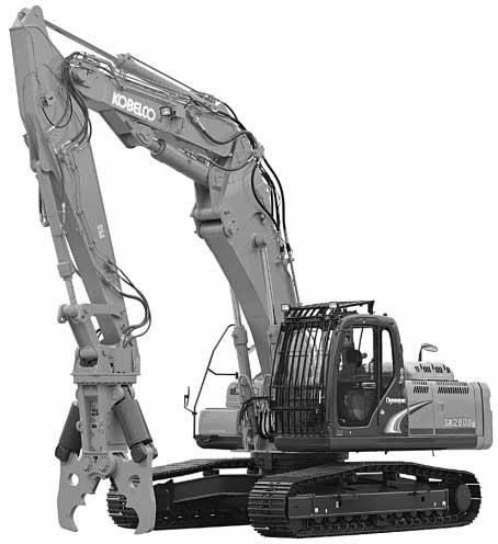 2. Outline of attachments and their uses The following describes two types of attachments, a short separate boom and an ultra-long attachment, both designed for a series of machines, from the SK135SR