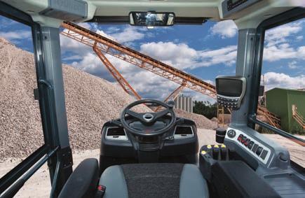 SAFETY, SERVICEABILITY AND RELIABILITY Enhanced safety features on the new HL900 series include an improved, standard rearview camera that delivers higher resolution and better nighttime visibility,