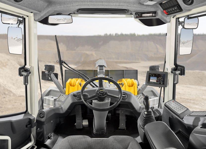 Comfort Maximum Operator Comfort for More Productivity The cab design is optimally adapted to the operator s