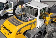 The positioning of the cooling package directly behind the operator s cab lowers contamination of the cooling system, reducing maintenance and cleaning requirements and saving time and money.