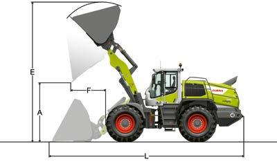 . TORION 94 / 8. With agricultural kinematics, implement carrier with quick-attachment system and light material bucket.