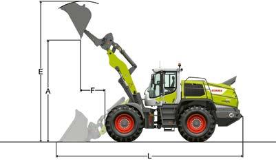 lift height (A) mm 450 0 550 0 Max. height to over bucket top (E) mm 6060 6480 5900 60 Reach at max.