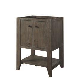 River View (1515 / 1516) Materials: Hinges: Drawer Glides: Drawer Box: Hardware: Finish: Solid Pine Fully Concealed, Soft Closing Soft Closing, Undermount ½ Solids, 4-sided English Dovetail Matte