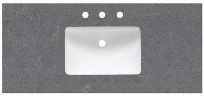undermount sink (S-200) Back  Quartz side splashes available (sold separately) Engineered ¾ Quartz Tops -
