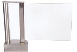 90º left hand and right hand options also available. Frameless glass.