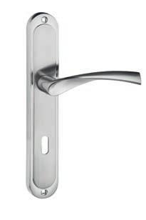 DOOR HANDLES DOOR HANDLES ON A LONG FASCIA LEO DORADO brushed nickel patina brushed nickel patina key / insert 37.00 (45.51) with a deadbolt lock 42.00 (51.
