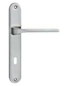 25) key / insert 70.00 (86.10) with a deadbolt lock 80.00 (98.40) DOOR HANDLES ON A SPLIT FASCIA LIBRA LUPUS brushed nickel patina stainless steel handle 37.00 (45.