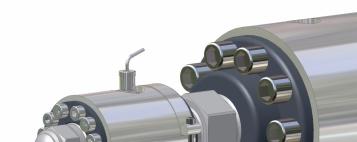 applied for the pneumatic and hydraulic actuators. The actuator together with the nozzle assembly froms a compact unit.