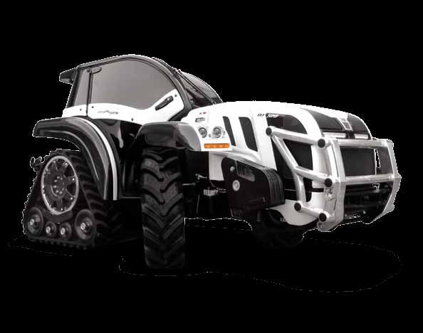 39 SKY JUMP V950 Monodirectional tractor with front pneumatic wheels and rear rubber caterpillars.