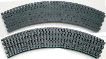 R. SIDEFLEXING BELTS FlowFlex 2120M - 1/2 Side-Flexing chain-belt plus accessories Design: K330-83.8 mm 22 5.2 8.7 8.7 4.35 78.8 80.5 12.7 12.7 Plate thickness: 8.7mm Pitch: 12.7mm (½ ) Width: 83.
