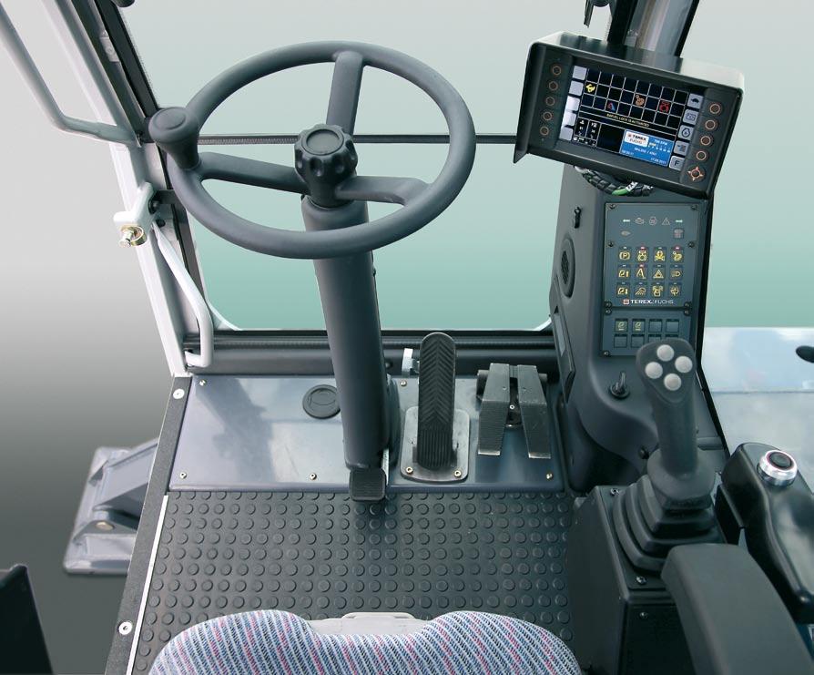 YOUR HIGH-SPEC WORK STATION Reducing the workload. Relieving the stress. The MHL360 E operator control environment sets new standards in ergonomics and comfort.
