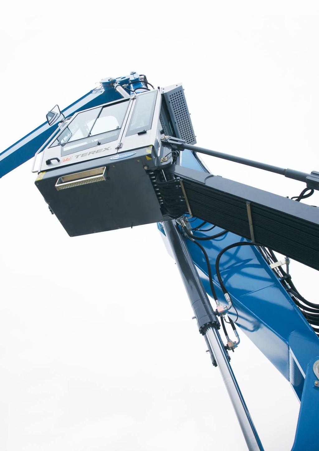 FASTER AND MORE PRECISE THAN BEFORE The machine s sophisticated hydraulic system is yet another Terex Fuchs highlight The new hydraulic system design of the MHL360 E provides even greater power and