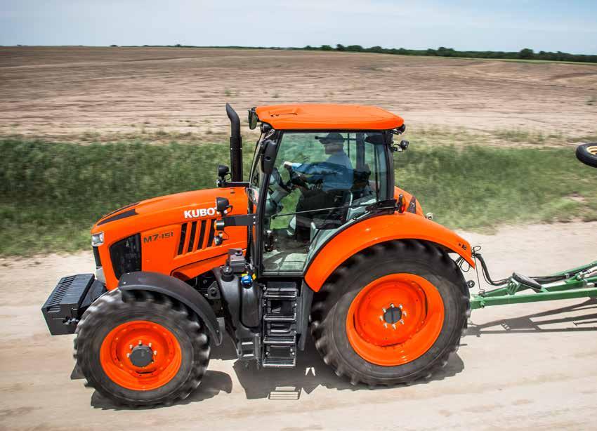 TRANSMISSION Kubota s vision of productive and efficient farming operations extends to the M7 s two transmission options.