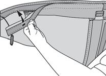 Fold the protective flaps over to engage the hook and loop tape.