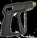 of stainless steel & brass Trigger operation minimizes fatigue 32 GPM maximum 1740 PSI maximum 210 F maximum 3481 Gun 1/2" FPT inlet 1/2"