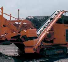 The components are mounted directly on the main discharge belt and are driven through the additional hydraulic system of the crushing plant.