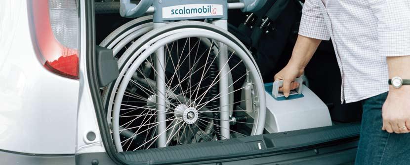 Thanks to its small dimensions and light weight, scalamobil IQ fits into every car boot.
