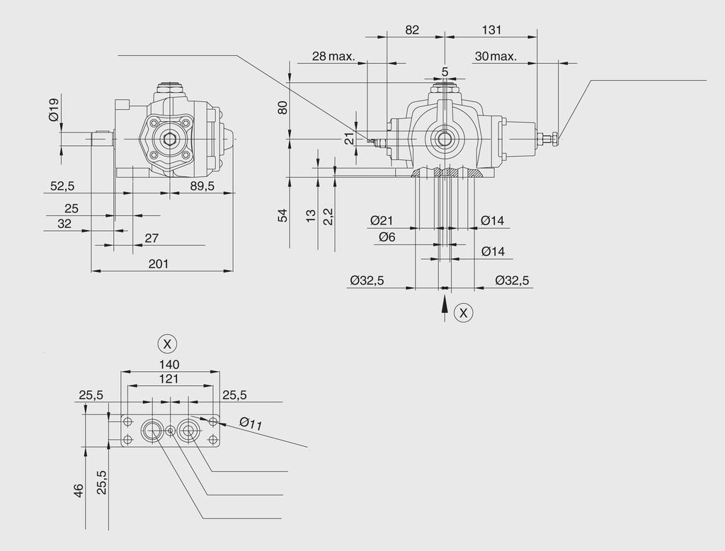 PVV101-1-20 / -25 (B) Pressure adjustment screw djustment