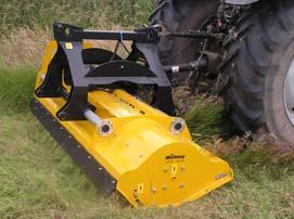 Flail Mower MU-M Vario Front and Rear mounted for Tractors up to 160 HP Standard Equipment Manufactured from High Quality QSt/E Steel with heavy duty multi position Headstock Cat.
