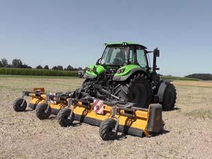 Flail Mower MU-M600F Vario Rear mounted Hydraulic Folding for Tractors up to 250hp Standard Equipment Manufactured from High Quality QSt/E Steel, hydraulic folding with three point linkage Cat II