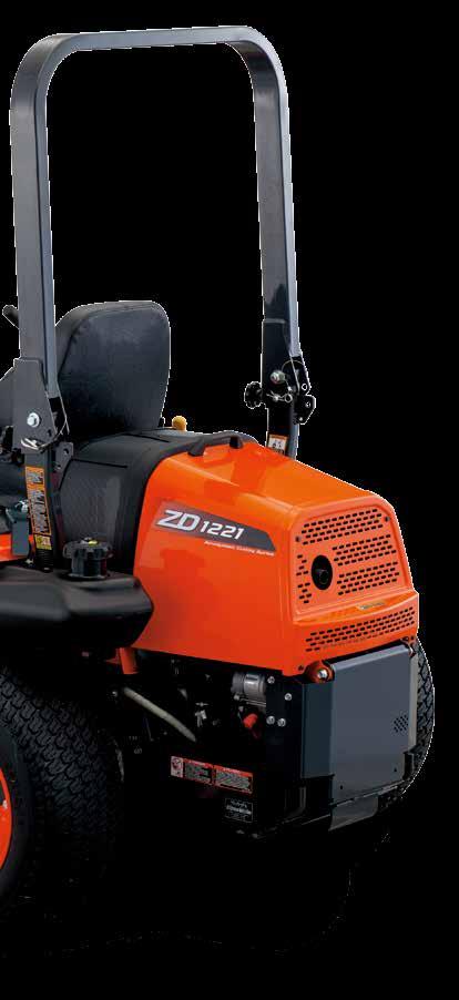 Easy mower and engine access The ZD Series is designed to keep you on the job longer between maintenance