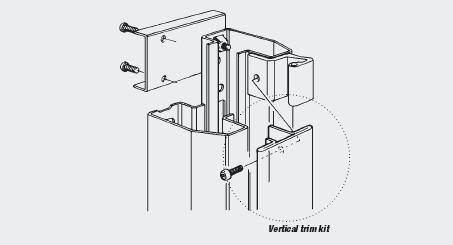 3 802-560943 BAYING KIT Vertical baying trims A vertical trim kit is used to create a smooth, neat appearance when two racks are bayed together.