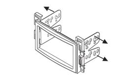 ISO DDIN radio provision 1. Slide the appropriate bracket into the trim plate aligning the holes in the trim plate to the clips on the bracket. (Figure A) 2.