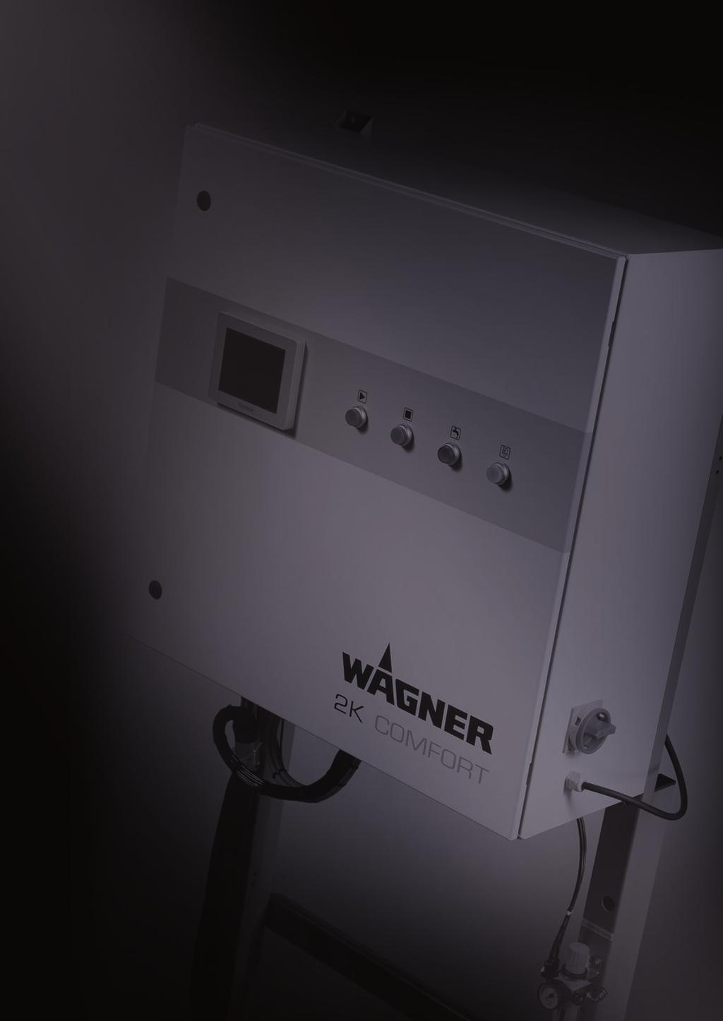 Our system performs! Technical data of the WAGNER 2K COMFORT at a glance: Characteristics Values Mixing accuracy ± 1% Mixing ratio 0.1 : 1-50 : 1 Material pressure Max.