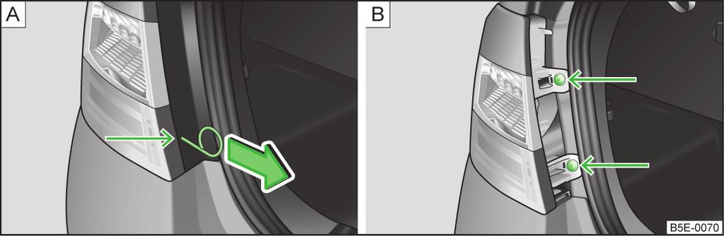 Replace the fog lamp by inserting it in the opposite direction of the arrow 3» Fig. 178 and tighten. Insert the protective grille and carefully press it in. The protective grille must engage firmly.