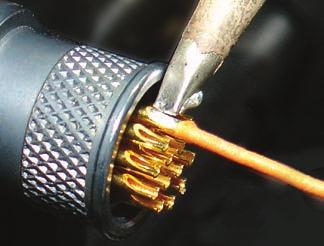 This should be done using the minimum temperature required while achieving the wetted solder joint. Remember to ensure a good solder bridge.