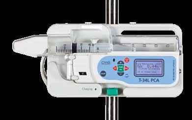 T34L-CA Stationary or portable, the T34L-CA is a robust CA syringe pump with configurable modes of operation to meet the needs of specialty pain management patients.