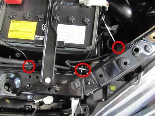 Route the wire harness with single-pin connector down beside battery (picture 11). Picture 13 14.
