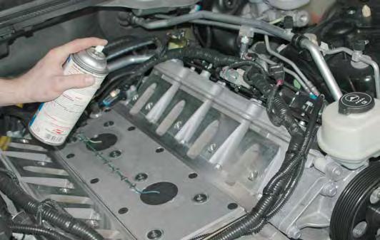 Install the new intake manifold gaskets supplied onto the recesses in the manifold
