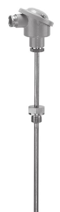 Screw-in senss Measurement of water temperature in heating supply pipes and return pipes, in hot water heaters and heating plants Type 5204-21 5204-26 5204-27 5205-46 5205-47 5205-48 5206-46 5206-47