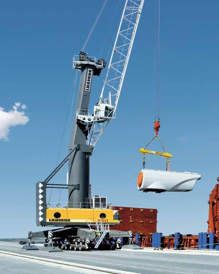 Container Handling The cranes are able to serve vessels with widths of up to 22 rows of containers, which means from Feeder ships up to Ultra Large Container Vessels (ULCV).
