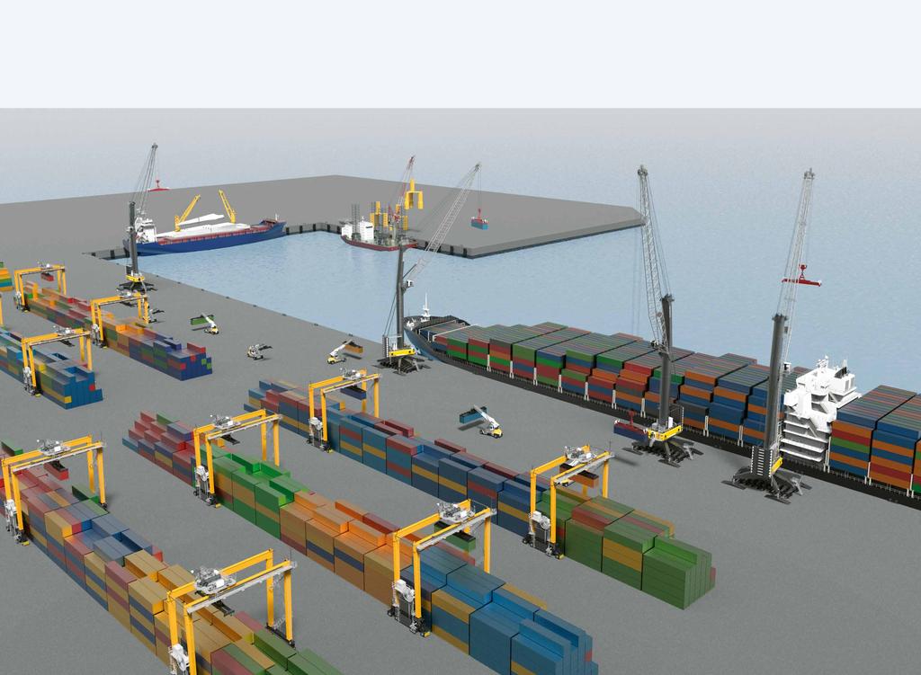 The Port of the Future The demand for sustainable, environmentally sensitive operation and for low-emission cargo handling cranes is becoming increasingly important.